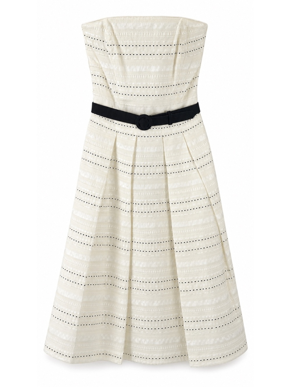 White House Black Market Strapless Midi Dress with Belt Size 4